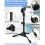 Mictop 2 Pack Desktop Mic Stand  Portable Foldable Tripod with Mic Clip Holder  Adjustable Microphone Stand For Dynamic Microphone. 4