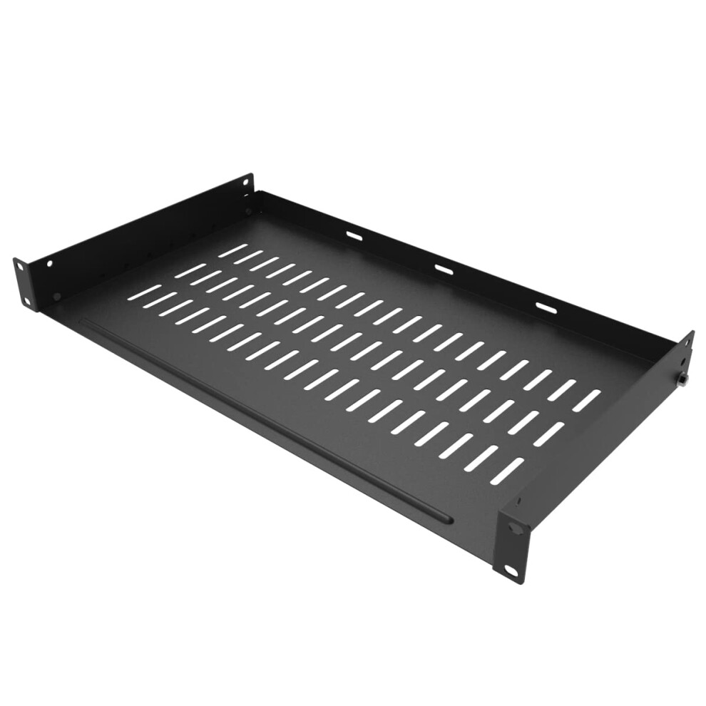 Jingchengmei 1U-Server-Rack-Regal Mit Bel Ftung, Zerlegt, 10 Zoll Tiefes Universal-Rack-Fach, Ohne Lippe, F R 19-Zoll-Netzwerkschrank Oder Server-image