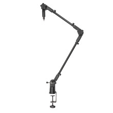 Gator Frameworks Slim Profile Desktop Mic Stand Boom Arm for Broadcasts Podcasts Content Creation Live Streaming & Similar Applications (GFWMICBC