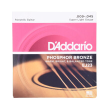 Corde per chitarra D'Addario - Corde per chitarra acustica in bronzo fosforoso - EJ23 - Spettro tonale completo e ricco - Per chitarre a 6 corde