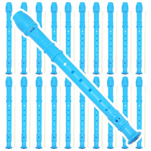 MUKLEI 20 Pack 12 tommer Descant Soprano Recorder 8-hullers Sopran Recorder Recorder Instrument med rensestang til begyndere Bl?