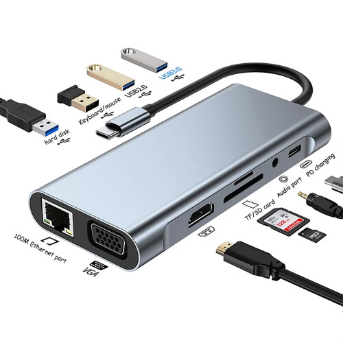 Station daccueil de voyage USB multifonction pour ordinateur portable 2
