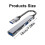 Convenient USB Hubs with Type C Data USB3.0 2.0 and Card Reader Card Reader for Office School and Shopping Mall(Gray) 2