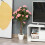 Outsunny Outsunny 90cm Artificial Rose Tree, Fake Decorative Plant, Pink 1