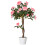 Outsunny Outsunny 90cm Artificial Rose Tree, Fake Decorative Plant, Pink 9