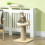 PawHut PawHut 52cm Kitty Activity Centre w/ Bed, Jute Scratching Post 1