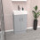NES Home Nes Home Matte Grey 450mm Freestanding Vanity Unit with Basin Flat Pack 4