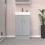 NES Home Nes Home Matte Grey 450mm Freestanding Vanity Unit with Basin Flat Pack 2