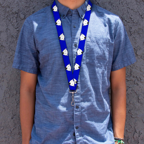 Lanyard Polar Bear Mustache Royal 1