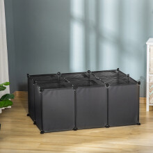 PawHut DIY Pet Playpen 22 Panels Small Animal Cage for Guinea Pigs Grey