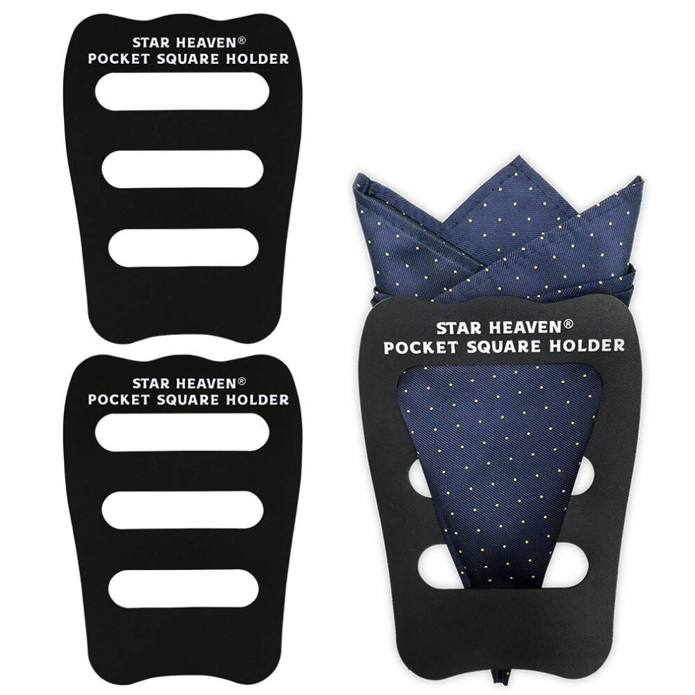 Pocket Squares Holder For Men  Best Accessories for Suits  Tuxedos Vests and Dinner Jackets  1/3/5/8Pack Assorted. (3-Pack)