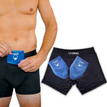 Undeez Ropa Interior para Vasectomía - Incluye 2 Paquetes de Hielo Personalizados y Boxer Ajustados para Soporte Testicular y Alivio del Dolor