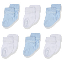 Calzini Jefferies per neonati, con motivo a bolle, confezione da 6 paia, blu/bianchi per neonati