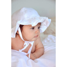 Flap Happy Baby Girls Upf 50+ Double Ruffle Hatut Valkoinen Medium