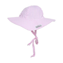Flap Happy vauvan ja lasten levyhattu UPF 50+ korkein sertifioitu UV-aurinkosuoja Pink Stripe Seersucker X-Large