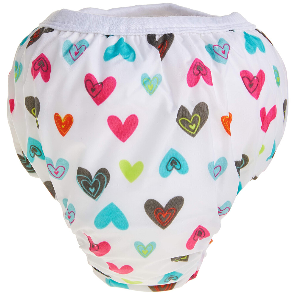 Kushies Baby Wodoodporne Spodnie Treningowe (33-38 Funtw) Doodle Hearts White Large-image