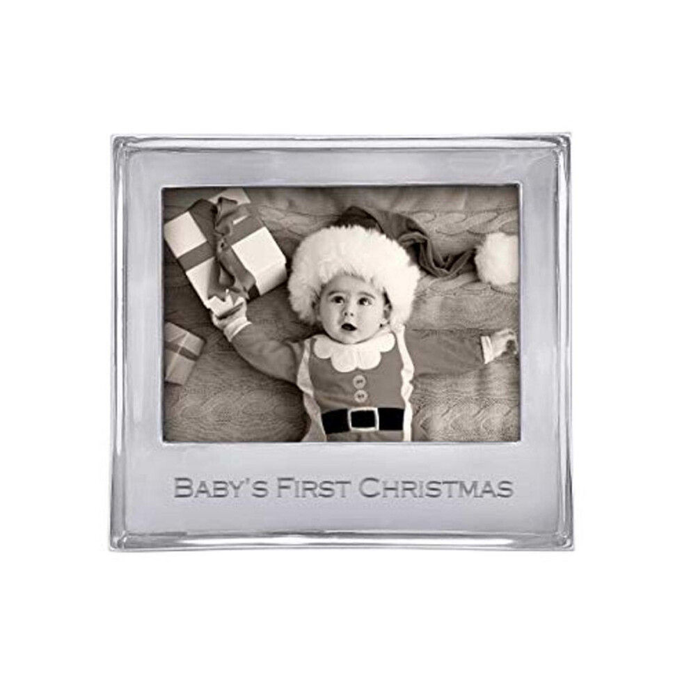 Mariposa Engraved Picture Frame Signature 5X7 Baby's First Christmas