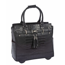 Borsa portacomputer con ruote JKM & Company da donna | Valigetta portadocumenti con ruote di design | Adatta a laptop da 13 a 17 pollici | Borsa