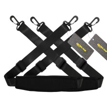 RICHEN vervangende schouderriem verstelbare bagage-/laptop-/cameratasriem met draaibare haak, 2 stuks zwart