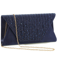 Mihawk clutches voor dames avondtasje Envelop Handtas Feest Bruids clutch portemonnees voor dames bruiloft (Marineblauw)