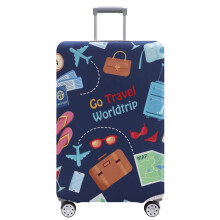 TRAVELKIN Bagagehoes Wasbare Kofferbeschermer Krasbestendige Kofferhoes Geschikt voor 18-32 Inch Bagage (Go Travel-Trip M)
