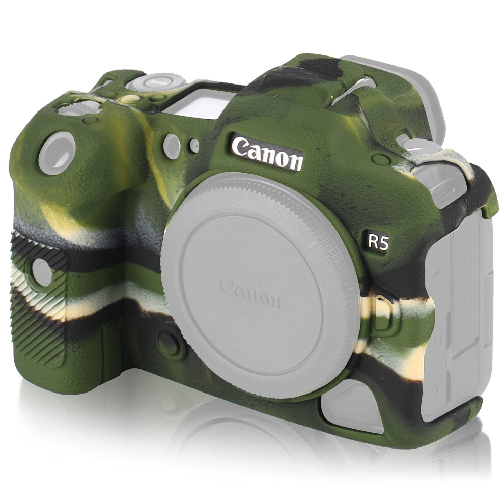 tui STSEETOP pour appareil photo Canon R5     Housse de protection en silicone pour appareil photo reflex num   rique, cage amovible, antichoc et an