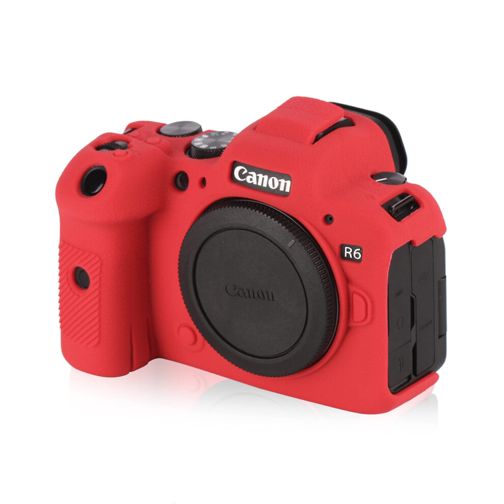 tui STSEETOP pour appareil photo Canon R6 et R6II - Housse de protection en silicone pour appareil photo reflex num   rique, cage amovible, antich