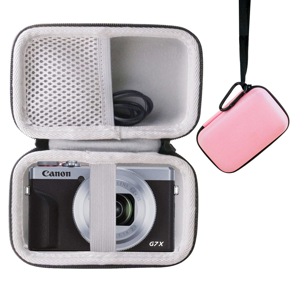 Jinmei Hard Eva Carrying Case Compatible With Canon Powershot G7 X Digital Camera/Sx720 Sx620 Sx730 Digital Camera. (Pink) Pink 612755496078