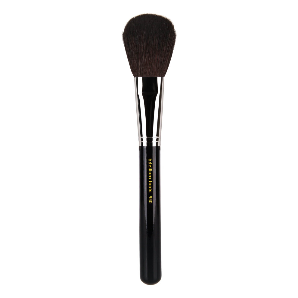 Bdellium Tools Black Professional Makeup Brush - Maestro Series 980 Large Natural Powder - With Soft Natural Fibers For Airbrushed Finish ( 1Pc)