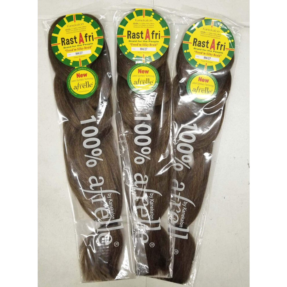 Nicki Minaj Pink Fri Unisex Brown Rasta Fri Braids ( Pack Of 3 ) #4/27 Mixed With Honey Blonde