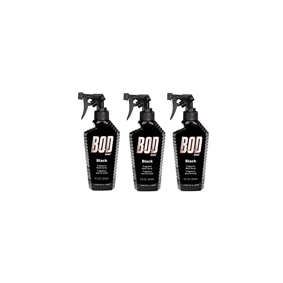 Bod Man - Mens Body Spray - Black - Pack of 3
