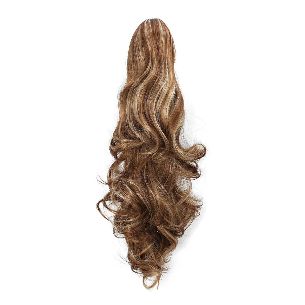 Onedor Unisex 20" Curly Synthetic Clip In Claw Drawstring Ponytail Hair Extension Synthetic Hairpiece 190G With A Jaw/Claw Clip (1224B)