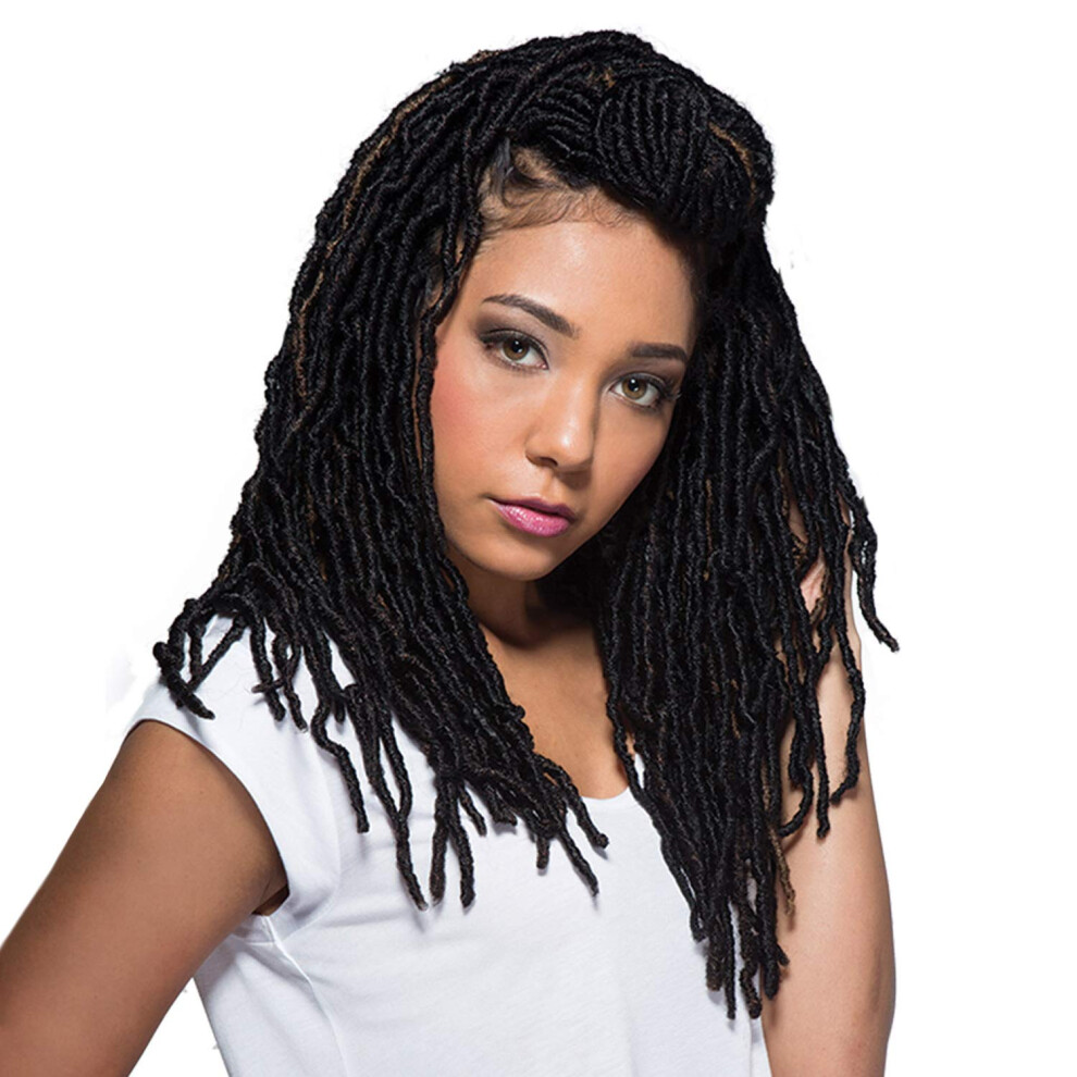 Bobbi Boss Unisex Synthetic Hair Crochet Braids African Roots Braid Collection Nu Locs 14"""" (4-Pack 99J)