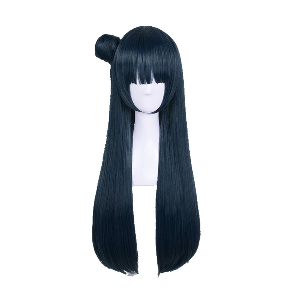 Sunxxcos Unisex Lovelive ! Sunshine ! Aqours Full Hair Female Cosplay Wigs Have Feather (Tsushima Yoshiko)