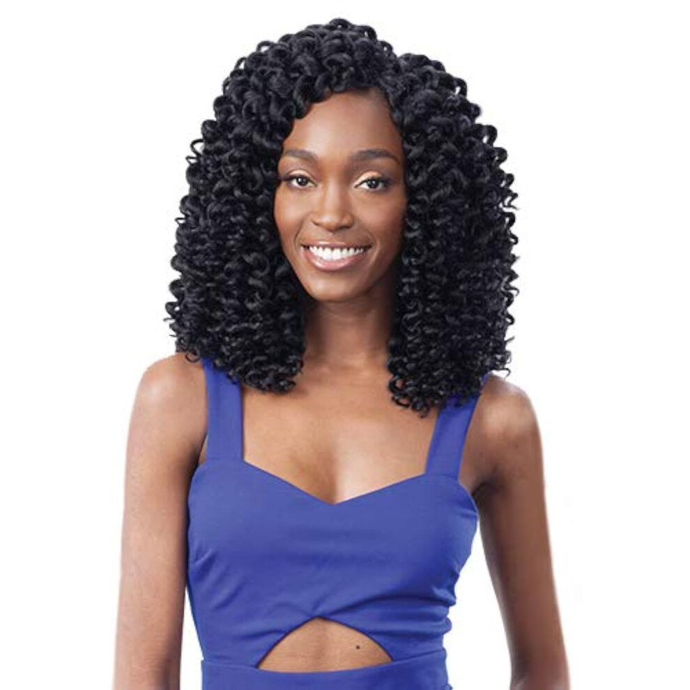 ??E???De? E?E??E??? P????? Freetress Synthetic Hair Crochet Braids 2X Ringlet Wand Curl (4-Pack 1B)