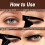 TailaiMei Eyeliner Stencils  Matte PVC Material Smoky Eyeshadow Applicators Guide Template Tool 4