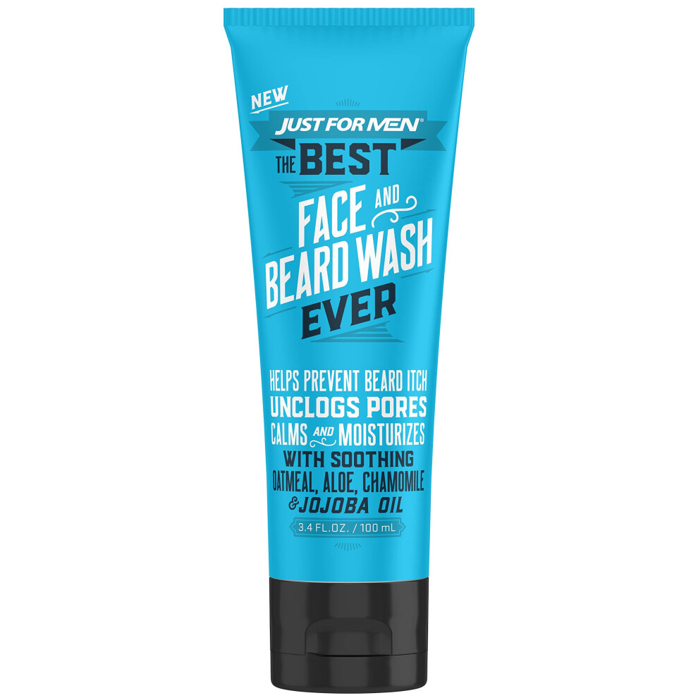 Just For Men The Best Face & Beard Wash Ever  Mosturizes to help prevent beard itching  Acts like Shampoo for the beard  Made with Oatmeal  Aloe  Cham