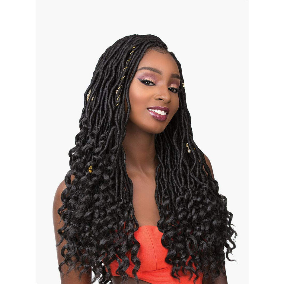 Sensationnel X-Pression Pre-Looped Synthetic Crochet Braid - 3X Goddess Locs 18"""" (Sm1b/Bg)