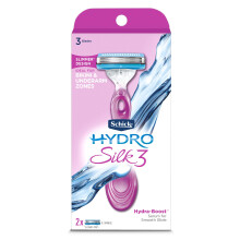 Schick Hydro Silk 3 Rakappar för kvinnor med 2 rakblad refill