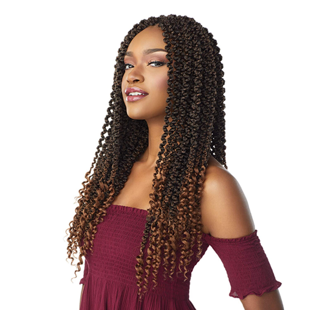 Sensationnel Crochet Braids Lulutress 3X Pre-Looped 3D Passion Twist 18"""" (1-Pack 1B)