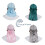 ForceWave 8 STK Silky Durag M?nd Wave Cap Long Tail Do klud til 360 Wave Dew Rag Packs 4