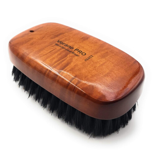 Verano Pro Boar Bristle 9-Row Reinforced Rectangular Palm Wave Brush #9452