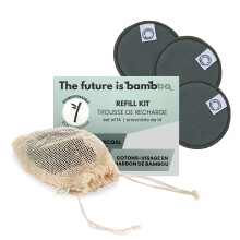 Fremtiden er bambus 14 stk Genanvendelige Bamboo Makeup Remover Pads | Med vaskbar vaskepose | Bl?d genanvendelig ansigtspude til ansigtsrensende