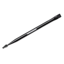 Pinceau     sourcils plat     double extr   mit    Tweezerman