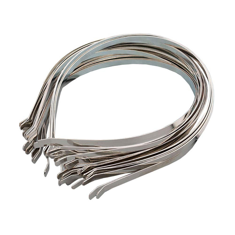 Cchude Unisex 15 Pcs 5Mm Smooth Metal Headbands Frames Blank Tiara Base Hairband Head Bands For Diy Crafts