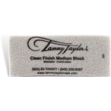 Tammy Taylor Clean Finish Medium Block | Professionelt vaskbart klud poleringsmateriale | Efterlader neglen skinnende og glatte