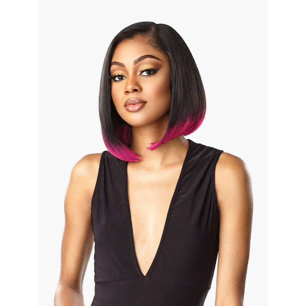Sensationnel Unisex Pink Vice Hd Lace Wig Natural Density Pre Plucked Hairline Baby Hair Vice Unit 3 (Lt613/Pink)