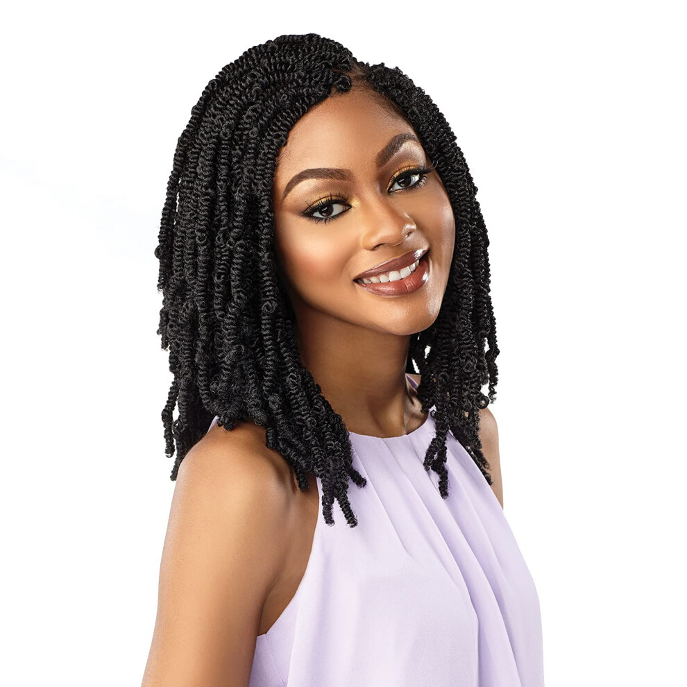 Sensatienel Sensationnel Crochet Braids Lulutress Fully-Folded 3X Afro Twist 16"""" (1-Pack 1B)