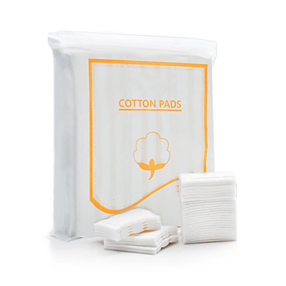200PCS/1Bag Rectangle Organic Cotton Pads Eye Makeup Remover Pads Lint Free Cotton Remover Pads Cosmetic Facial Eye Square Cotton Puff Cleansing Pads