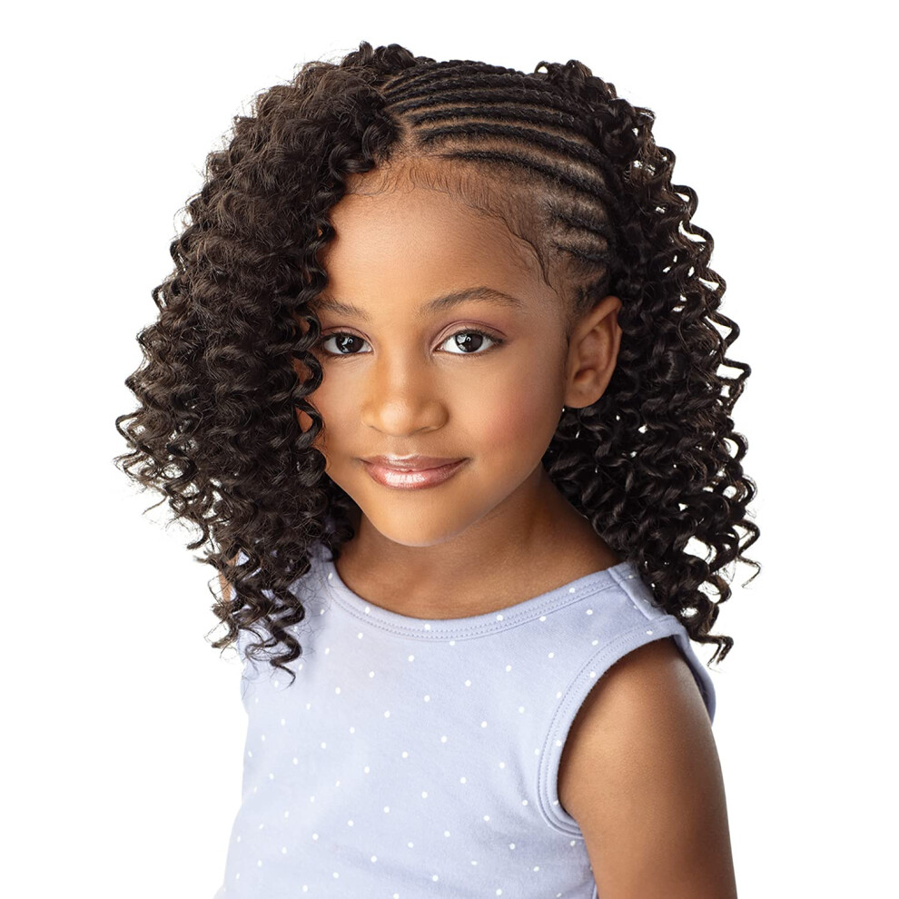 Lulutress Sensationnel Crochet Braids Lulu Mini Fully Folded 2X Water Wave 10Inch (1-Pack 1B)